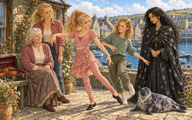 Mattie with her family and the Selkie